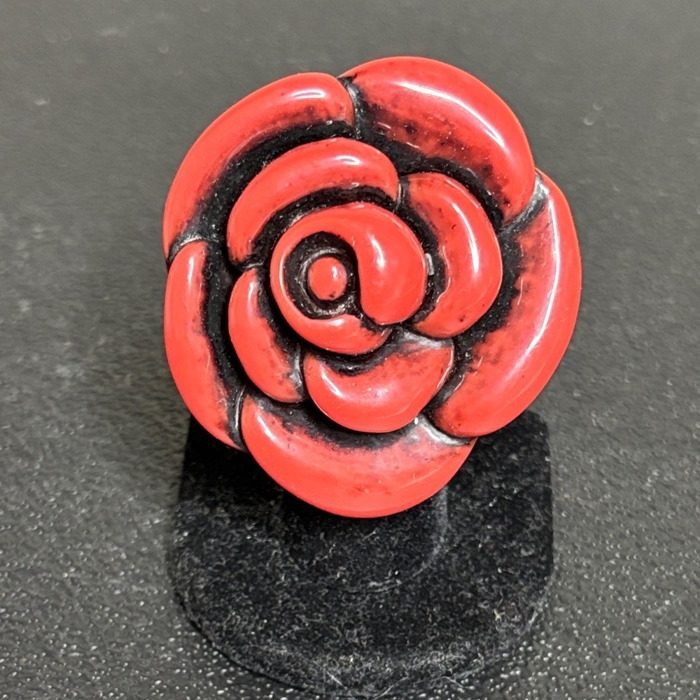 Vintage Oversized Rose Statement Ring